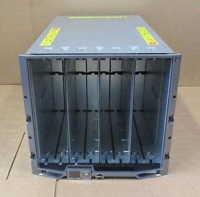 Dell PowerEdge M1000e V1.1 16-Slot Blade Chassis 2x M6220 Switch 2x CMC 6x PSU - Image 1 of 3