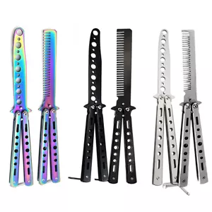 CSGO All Color Butterfly Comb knife Metal Folding Practice Training Tool Pocket - Picture 1 of 15