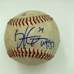 Historic Bryce Harper MLB Debut 10-20-2010 Signed Game Used Baseball JSA COA - Picture 1 of 7