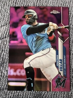 2020 Topps Chrome Update Jonathan Villar U-13 Pink Refractor - Image 1 of 3