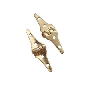 Dolls House 4 Brass Triangle Hinges Miniature DIY Fixtures Fittings Hardware - Picture 1 of 8