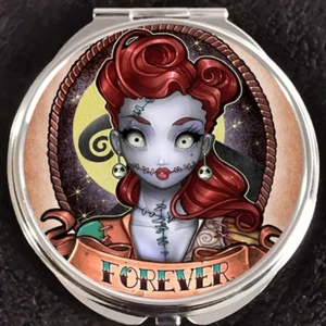 Nightmare before Christmas Sally Jack Skellington Disney Makeup Compact Mirror - Picture 1 of 2
