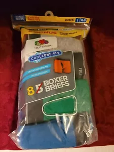 BOYS FRUIT OF THE LOOM BOXER BRIEFS 8 PACK SIZE L 14-16 NWT FREE SHIP BGOO682 - Picture 1 of 7