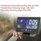 Projection Digital Alarm Clock Snooze Weather Thermometer LCD Color Display LED