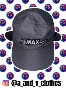 Vintage Nike Air Max Trapper Ohrenklappe Mütze Schwarz Neu mit Etikett - Bild 1 von 9