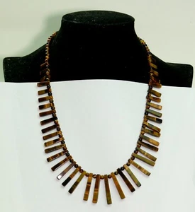 Collar Ojo de Tigre Piedra de Juego Estilo Cleopatra - Imagen 1 de 2