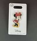 Disney Minnie Mouse SHY Red Dress Jeweled Hair Bow Gems Pin NEW 