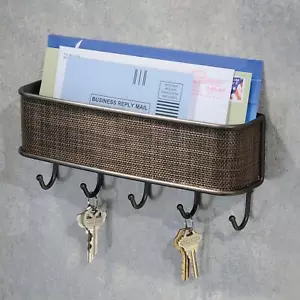 Wall Mount Key Rack Mail Rack Hanger Holder 5Hook Chain Key Organizer Home Decor - Picture 1 of 11