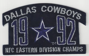 1992 Dallas Cowboys NFC Eastern Division Champs FELT Patch NFL Sew On 1 Avail - Picture 1 of 1