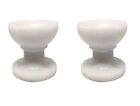 2 Inches White Marble Diyas for Pooja, Temple, Home/Diwali/Decor (Set of 2)