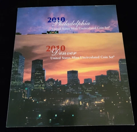 2010 P&D Uncirculated Mint Set | Beautiful Set | US Mint Set | UNC Cover