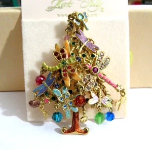 KIRKS FOLLY DRAGONFLY DESTINY ANSTECKNADEL GOLDFARBEN - Bild 1 von 4