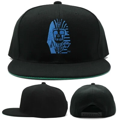 Last Kings New Death Face Logo Pharaoh King Tut Black Blue Era Snapback Hat Cap - Image 1 of 4