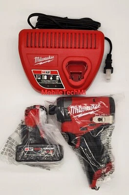 Milwaukee M12 FUEL 1/4" Impact Driver  3453-20+ 4.0Ah Battery Charger Kit GEN 3 - Image 1 of 4