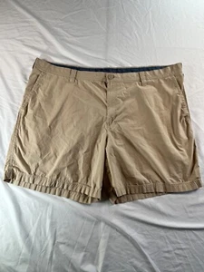 Columbia Washed Out Shorts Flat Front Khaki Tan Size 44 Men's Comfy - Picture 1 of 12