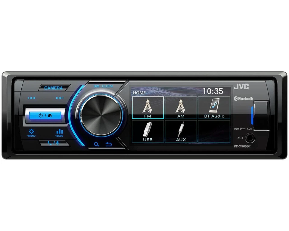 JVC KD-X560BT MP3-Autoradio mit Bluetooth, USB, iPod, AUX-IN - Schwarz