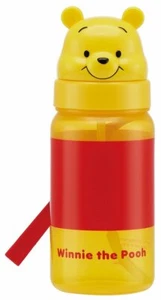 Skater Die Cut Cap Silicone Straw Blow Bottle Water Bottle 350ml Winnie The Pooh - Picture 1 of 4