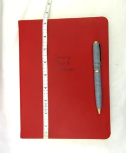 Journal 9" Leather Softcover Graphic Image 224 LINED Pages NEW RED - Picture 1 of 7