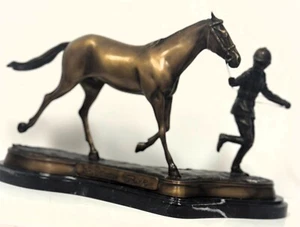 !RARE Vintage NIB 2007 Delaware Park Bronze & Marble Horse Statue from Archives! - Picture 1 of 3