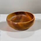Retro Mid-century Timber Teak Turned Wood Bowl Scandinavian Handmade 3x9”