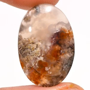indonesian MOSS AGATE Cabochon 15.70Ct 100%Natural OVAL Shape 15X23X6mm Gemstone - Picture 1 of 7