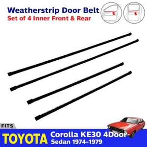 4x Inner Weatherstrip Door Belt Seal Fit Toyota Corolla KE30 TE31 4D SED 1974-79 - Picture 1 of 8