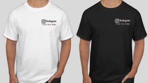 Personalized Text - INSTAGRAM Custom Vinyl t-shirt S,M,L,XL,2XL Adult Unisex - Picture 1 of 1