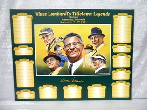 Vince Lombardi Green Bay Packers Titletown Legends NFL Football Lithographie - Bild 1 von 7