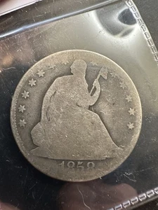 1858-O New Orleans Seated Liberty 90% Silver Half Dollar Good/AG Rare Coin Type - Picture 1 of 2