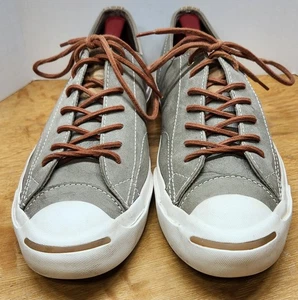 Converse Jack Purcell Chuck Taylor Ox Sneakers Mens 9.5 Gray White Low Top - Picture 1 of 16