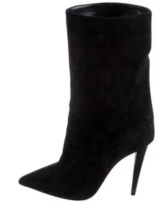 Christian Louboutin Black Suede Mid Calf Boots Size 39 - Picture 1 of 5