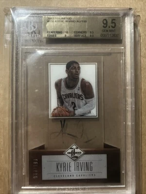 2012-13 LIMITED NBA🏀#155 KYRIE IRVING ROOKIE AUTO #43/199 BGS 9.5 AUTO 10🔥 - Image 1 of 4