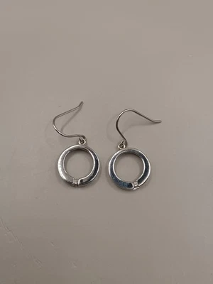 Ross Simons Diamond Sterling Silver Pierced Dangle Drop Earrings - Image 1 of 4