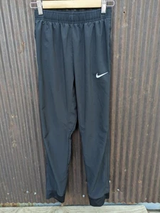 Nike Dri Fit Joggers Boys Large Black Athletic Stretch Tapered Lightweight - Picture 1 of 8