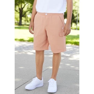 NWT Brooks Brothers Big Boys Pull-On Fleece Shorts Coral Preppy 10 - Picture 1 of 7