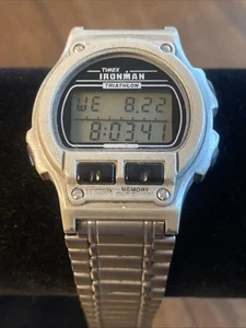New Vintage Timex Women Ironman Triathlon Wrist Watch Indiglo 90's Digital 8 Lap - Picture 1 of 8