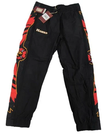 New Atlanta Hawks Mens Sizes Mitchell & Ness Black Tear Away Warm Up Pants $130 Cover