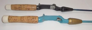 2 Vintage True Temper Montague 1-Piece Fiberglass Casting Rods - 55” & 64” - Picture 1 of 22