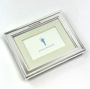 Pottery Barn Kids Chrome Standing Wall Hang Sentiment Grandpa & Me Photo Frame - Picture 1 of 3