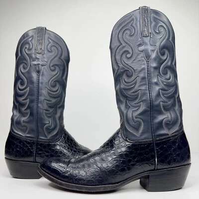BOTAS VAQUERAS LUCCHESE VINTAGE HECHAS EN ESTADOS UNIDOS EXÓTICAS VIENTRE DE CAIMÁN🐊 | MUJER 11AA 🏜️ Foto 1 de 4