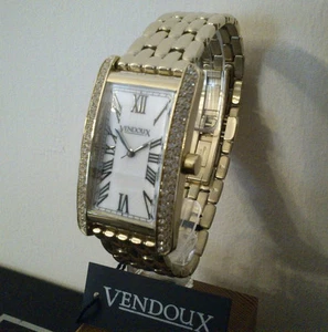 Orologio Vendoux tutto acciaio ipg oro swarovski MD50100 nuovo chiusura a farfalla - Foto 1 di 6