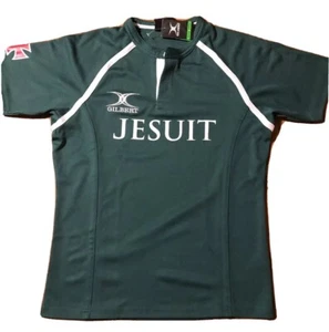 Gilbert Rugby ***New***Jersey Jesuit Green Large Button collar - Picture 1 of 7
