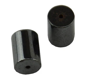 Pack of 10 Jewellery Making Craft Hematite Round Tube 14x10mm Beads (37887-130) - Picture 1 of 2