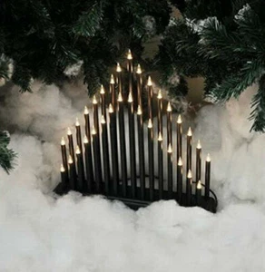 Christmas Black Candle Bridge Traditional Decoration Light Arch Decor - Picture 1 of 12
