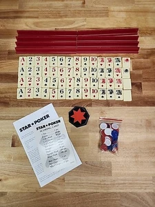 Pressman Star Poker Tile Game Replacement Piece 1994 Poker Tiles Complete Set 56 - Picture 1 of 3