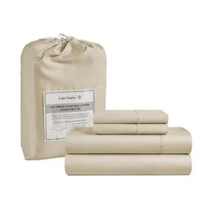 Queen Sheet Set 4 Pc Queen Size Sheets Set 450 Thread Count 100% Cotton Sheet... - Picture 1 of 9