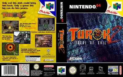 Caja Estuche Juego Turok 2 N64 + Cubierta Arte Obra Solo (Sin Juego) Foto 1 de 4