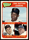 1965 Topps A,L Batting Leaders Tony Oliva / Brooks Robinson / Elston Howard #1