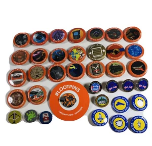 Loot Crate Pin (Lot Of 37) Lootpins (2014-2017) - Picture 1 of 7