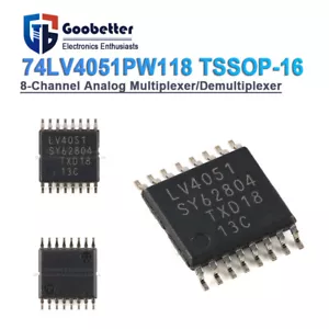 74LV4051PW,118 TSSOP-16 8-Channel Analog Multiplexer/Demultiplexer - Picture 1 of 8
